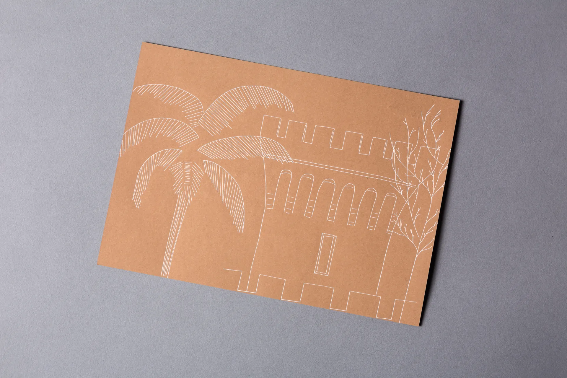 Tinta blanca sobre papel kraft (impresión con tinta blanca)